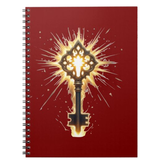 Carnet Ancient Fantasy Key with Magical Light – Radiant E (Devant)
