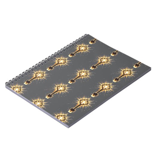 Carnet Ancient Fantasy Key with Magical Light – Radiant E (Côté gauche)