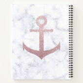 Carnet Ancrage de parties scintillant en or rose classiqu (Dos)