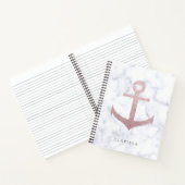 Carnet Ancrage de parties scintillant en or rose classiqu (Intérieur)