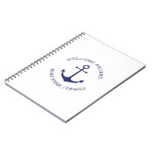 Carnet Ancrage nautique Custom Nom du bateau Welcome Aboa (Côté gauche)