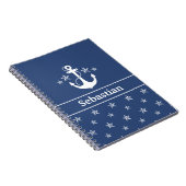 Carnet Ancre bleue avec des étoiles (Côté Droit)