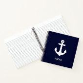 Carnet Ancre de navigation marine blanche (Intérieur)