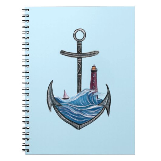 Carnet Ancre et phare (version 3) (Devant)