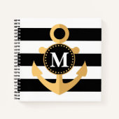 Carnet Ancre et rayures (Devant)