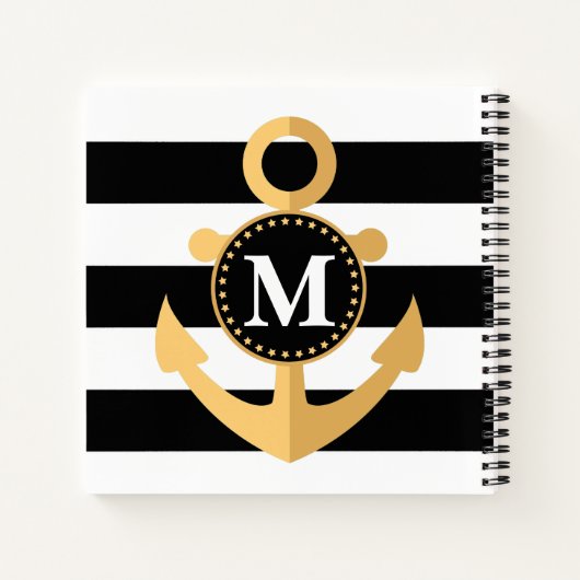 Carnet Ancre et rayures (Dos)