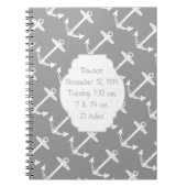 Carnet Ancre gris marine (Devant)