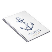 Carnet Ancre marine Blue Gold Monogramme (Côté Droit)
