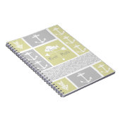 Carnet Ancre marine gris jaune Vane météorologique (Côté Droit)