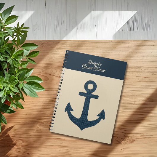 Carnet Ancre maritime avec Monogram Beige Voyage sur la c