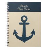 Carnet Ancre maritime avec Monogram Beige Voyage sur la c (Devant)