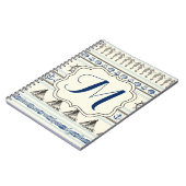 Carnet Ancre nautique Corde nautique Monogramme Note Livr (Côté gauche)