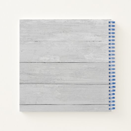 Carnet Ancre nautique de plage Notebook spirale monogramm (Dos)