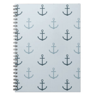 Carnet Ancres Parties scintillant bleue