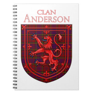 Carnet Anderson de Kinnecher Red Tartan Scottish Plaid