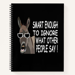 Carnet Âne intelligent cool