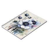 Carnet Anémone - Fleurs aquarelle (Côté gauche)