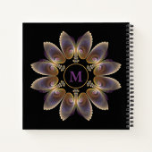 Carnet Ange Abstraite ailes Mandala Monogramme fractal (Dos)