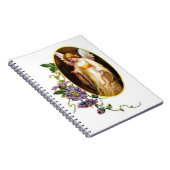 Carnet Ange avec des fleurs d'harpe et de clématite (Côté Droit)