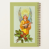 Carnet Ange avec houx et mandoline (Verso)