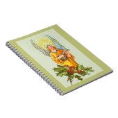 Carnet Ange avec houx et mandoline (Côté Droit)