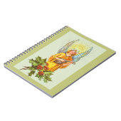 Carnet Ange avec houx et mandoline (Côté gauche)