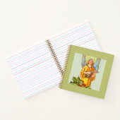 Carnet Ange avec houx et mandoline (Intérieur)