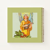 Carnet Ange avec houx et mandoline (Dos)