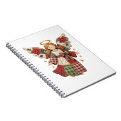Carnet Ange de Noël avec des étoiles dorées (Côté Droit)