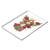 Carnet Ange de Noël avec des étoiles dorées (Côté gauche)