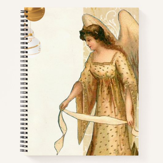 Carnet Ange de Noël et ornements (Devant)