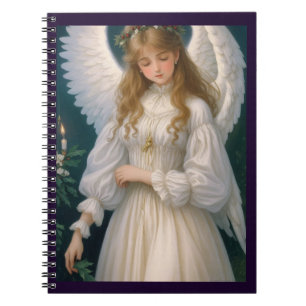Carnet Ange de Noël victorien vintage rétro