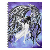 Carnet Ange déchu gris & bleu (Devant)