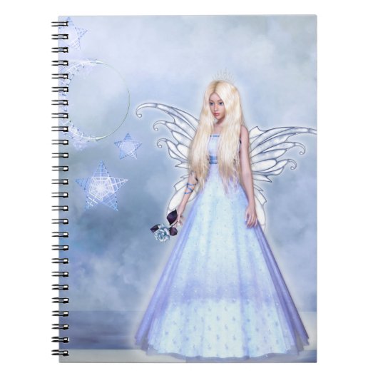 Carnet Ange femelle en bleu (Devant)