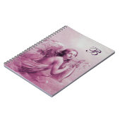 Carnet ANGE JOUER LYRA SUR LES NUAGES Rose (Côté gauche)