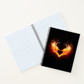 Carnet Angel Fire Heart with Wings (Intérieur)
