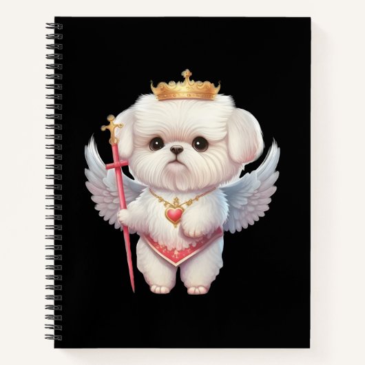 Carnet Angel Maltese Chiot, Maltes amoureux de les chiens (Devant)