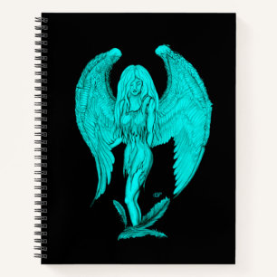 Carnet Angel, Noir et Vert design
