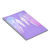 Carnet ANGEL WINGS Fairy Purple Nom personnalisé (Côté Droit)