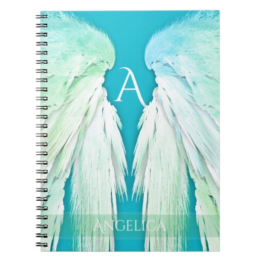 Carnet ANGEL WINGS Monogramme Nom Fresh Ombre (Devant)
