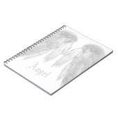 Carnet ANGEL WINGS White Nom personnalisé (Côté gauche)