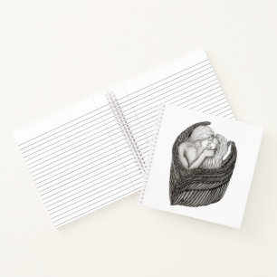 Carnet Angels Kissing, noir et blanc Design