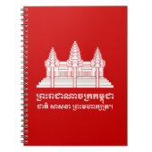 Carnet Angkor Vat Cambodgien / Khmer Drapeau avec devise (Devant)