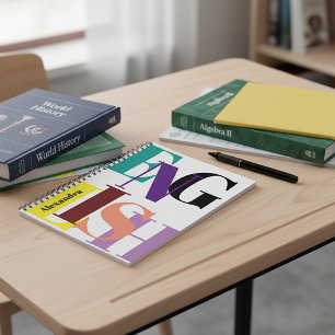 Carnet "ANGLAIS" coloré personnalisé