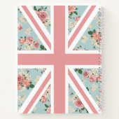 Carnet Anglais Rose Union Jack Floral Custom (Dos)