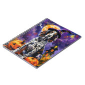 Carnet Anglais Setter Chien Halloween Sorcière Et Citroui (Côté gauche)