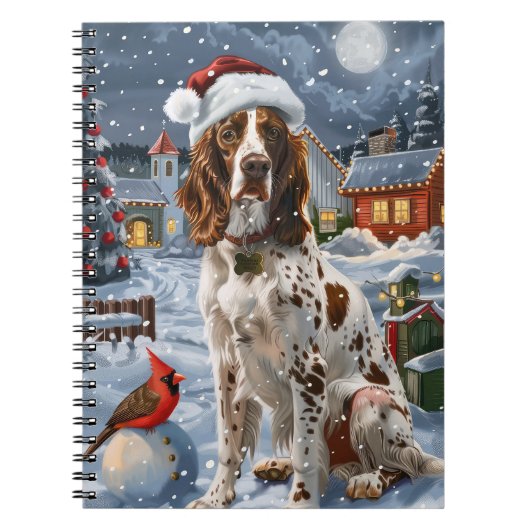 Carnet Anglais Setter Winter Wonderland Christmas Joy (Devant)