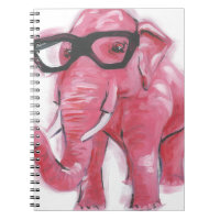 Animal Dapper | Eléphant Rose Dans Les Lunettes De
