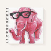 Carnet Animal Dapper | Eléphant Rose Dans Les Lunettes De (Devant)