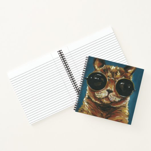 Carnet Animal Dapper | Kitty dans les lunettes de soleil (Intérieur)